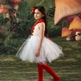 thumbnail image 3 of Vestido de malla de muñeco de nieve navideño, conjunto de vestido para niñas, vestido de elfo navideño COS, disfraz de escenario festivo, 3 of 5