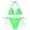 C152/Green, variant on XIYON Women's Bikini Sets 2026 New Green Chest Pad Fashion Lace Up Split Backless Swimsuit Vintage Beachwear