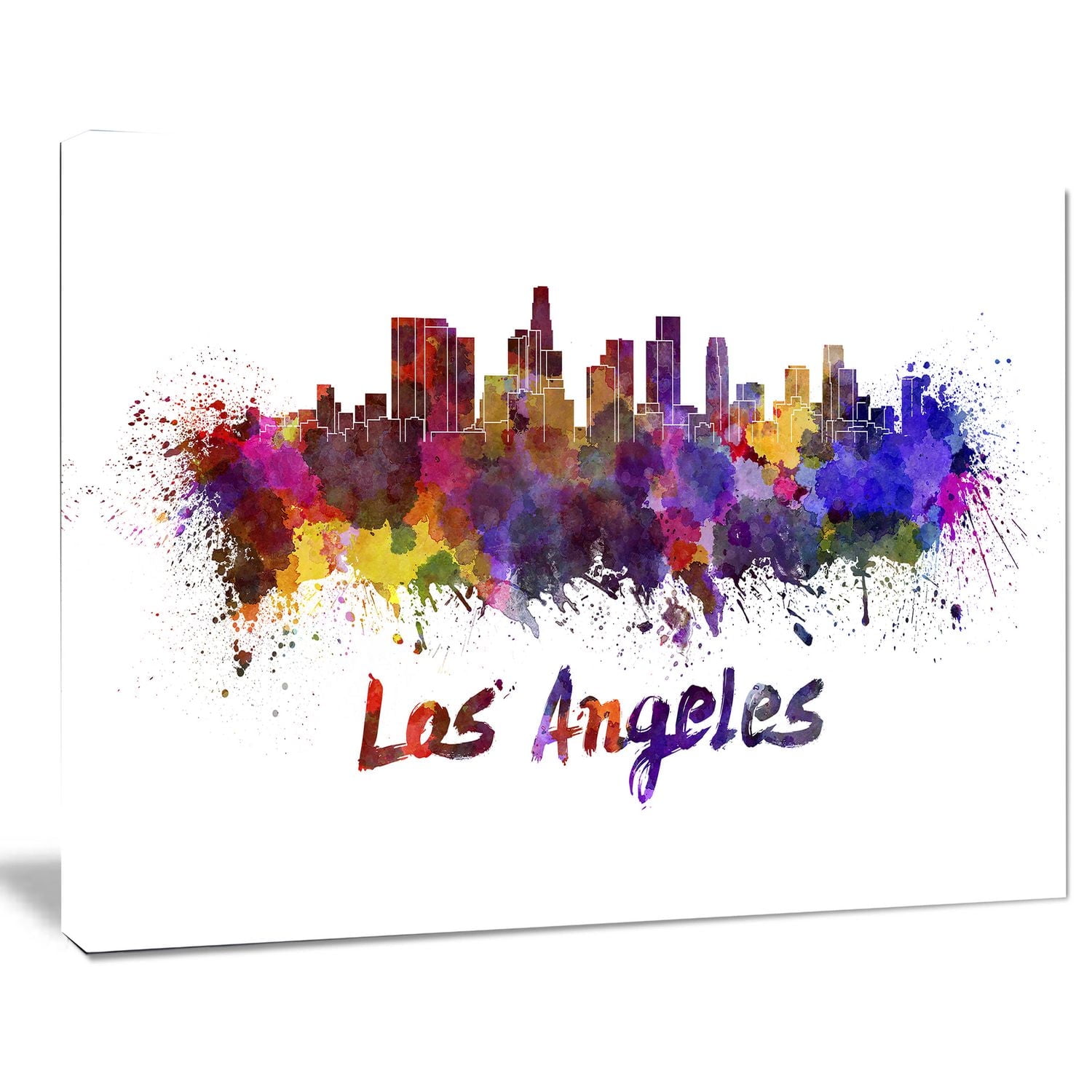 Design Art Los Angeles Skyline Canvas Print