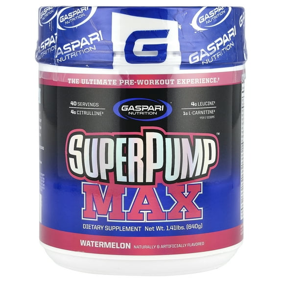Gaspari Nutrition SuperPump™ Max, Watermelon, 1.41 lbs (640 g)