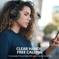 thumbnail image 4 of MOVSSOU E7 Active Noise Cancelling Headphones Bluetooth Headphones Wireless Headphones Over Ear with Microphone Deep Bass, Comfortable Protein Earpads, 30 Hours Playtime for Travel/Work, Teal Green, 4 of 5