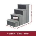 thumbnail image 2 of TRIXIE 4-Step Foldable Velour Pet Stairs with Storage, Gray, 2 of 8