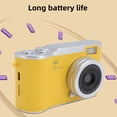 thumbnail image 5 of NFTIGB Digital Camera 4K 48MP 18x Zoom Auto Focus 2.4 Inch Screen Built in Fill Light Compact Students Camera for Daily Travel Yellow 5.5 inches / 14 cm, 5 of 9
