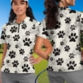 thumbnail image 4 of Binienty Dog Paws Matching Golf Shirts for Women and Men Breathable Shirts Couples Matching Outfits Sketching Comfortable Zip Up Collar Workout Tops for Workout Pickleball, 4 of 7