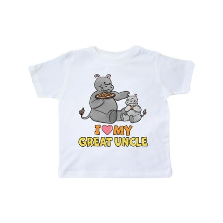 

Inktastic I Love My Great Uncle Hippos Gift Toddler Boy or Toddler Girl T-Shirt