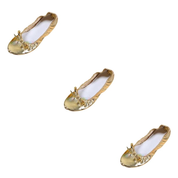 Qarigey Zapatillas de Ballet con suela, zapatos de PU para danza del vientre, zapatos de entrenamiento para el vientre, zapatillas de Ballet, Type1 NO1