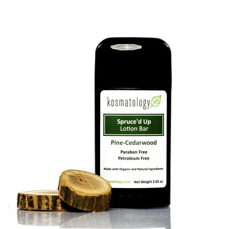 kosmatology® Spruce’d Up® (Pine-Cedarwood-Cinnamon) Organic Moisturizing Lotion Bar | Vegan and Cruelty-Free | Mess-Free Moisturizer