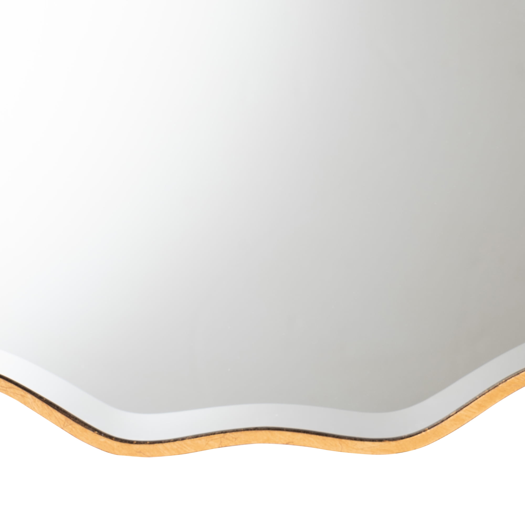 Baxton Studio Weston Modern Glam and Luxe Antique Goldleaf Finished Wood Accent Wall Mirror