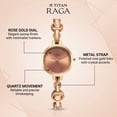 thumbnail image 3 of Titan Raga Viva Quartz Analog Rose Gold Dial Metal Strap Watch for Women-NS2576WM02, 3 of 7