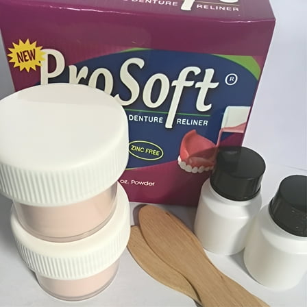 ProSoft Denture Reliner, Soft Denture Reline Kit for Loose, Irritating Dentures