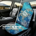 thumbnail image 4 of Uorisanigo Car Seat Covers Waterproof Front Seat Covers Vintage Turtle Anti-Slip Back Fabric All-Season Protection Fashion Auto Interior Universal Vehicle Accessories, 4 of 7