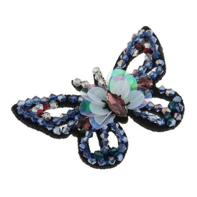 jifeng Butterfly Bead Rhinestone Sequins Applique Bag Decoration