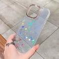 thumbnail image 4 of Compatible for iPhone 14 Pro Max Case Laser Geometric Pattern, Cute Glitter Bling Rainbow Holographic Clear Case for Women Girls Shockproof Camera Protective Back Cover Case - Fragment, 4 of 11