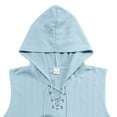 thumbnail image 5 of Sakmal Tank Tops for Men Blue Hooded Blue Drawstring with Pockets Solid Camisole Men Sleeveless T Shirts, 5 of 7