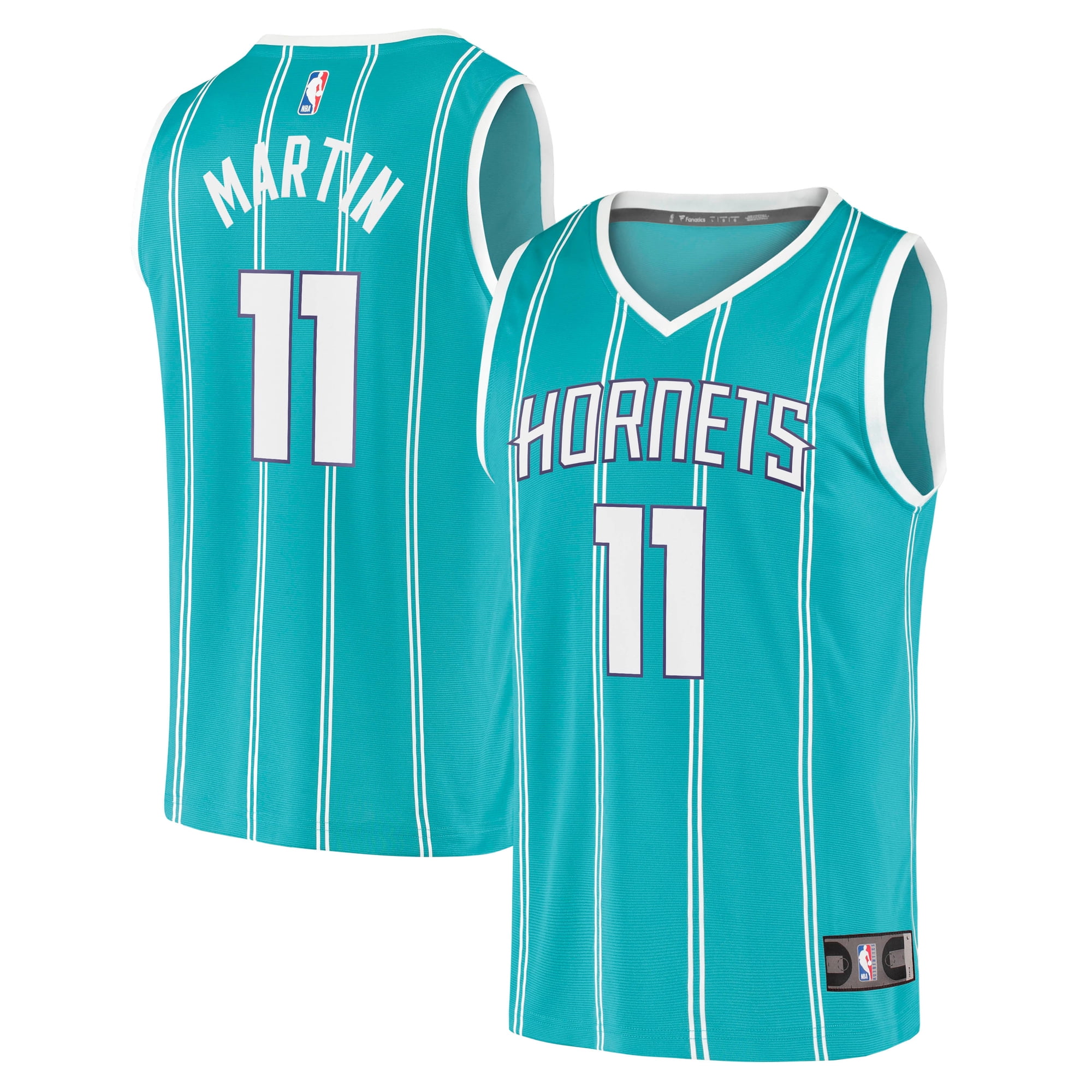 Men's Fanatics Cody Martin Teal Charlotte Hornets Fast Break Replica Jersey - Icon Edition