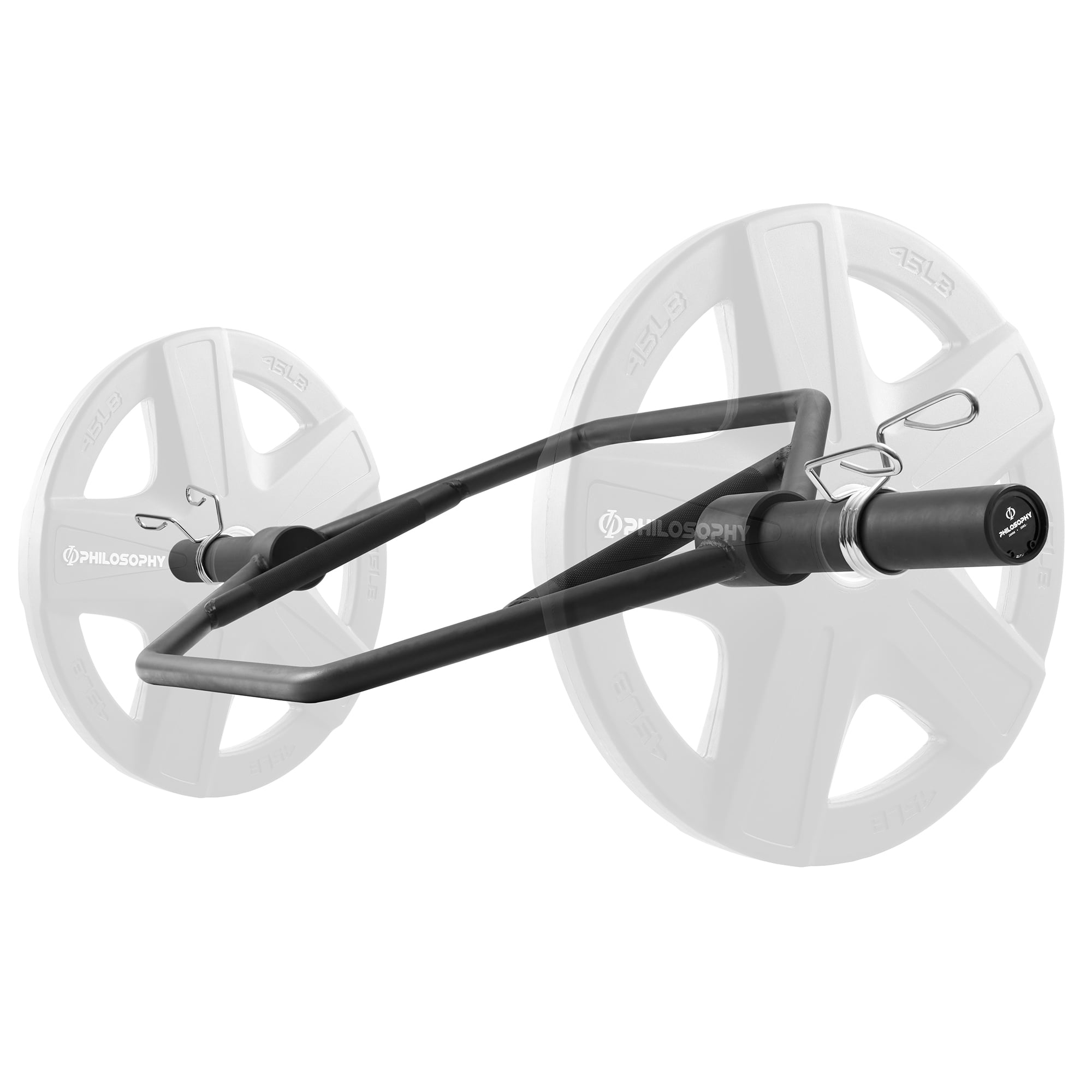 Philosophy Gym 2" Olympic Hex Trap Bar 20 KG, Flat Handles - Pro Barbell for Deadlifts, Shrugs & Squats