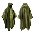 thumbnail image 3 of capa de lluvia Impermeable con capucha para adultos 3 en 1 impermeable para acampar al aire libre senderismo lluvia Poncho JShteea El nuevo, 3 of 7