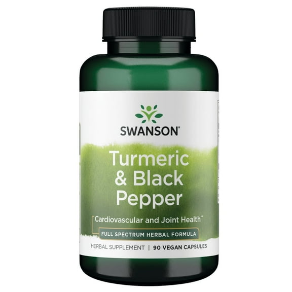 Swanson Turmeric & Black Pepper 600 mg 90 Vegan Caps