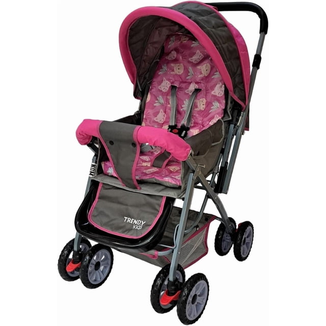 Carriola Sonic Rosa Trendy Kids Compacta c/ Mango Reversible
