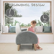 OLAKIDS Kids Sofa, Toddler Armchair with Solid Wooden Frame Anti-Tipping Design Plush Fabric, Upholstered Children Chair for Nursery Kindergarten Playroom Preschool, Gift for Boys Girls