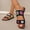Black, variant on Womens Square-Toe Flyknit Sunflower Strap Flat Sandals, Bright Floral Design with Breathable Knit Upper, Comfortable Cushioned Footbed for All-Day Walking