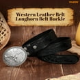 thumbnail image 5 of WHIPPY Women Western Leather Belt Men Country Cowboy Leather Belt Gift, 5 of 7
