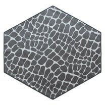 Furnishmyplace Crocodile Light Grey Area Rug for Living Room, Dining Room, Kids 7' Hexagon - Green/Teal