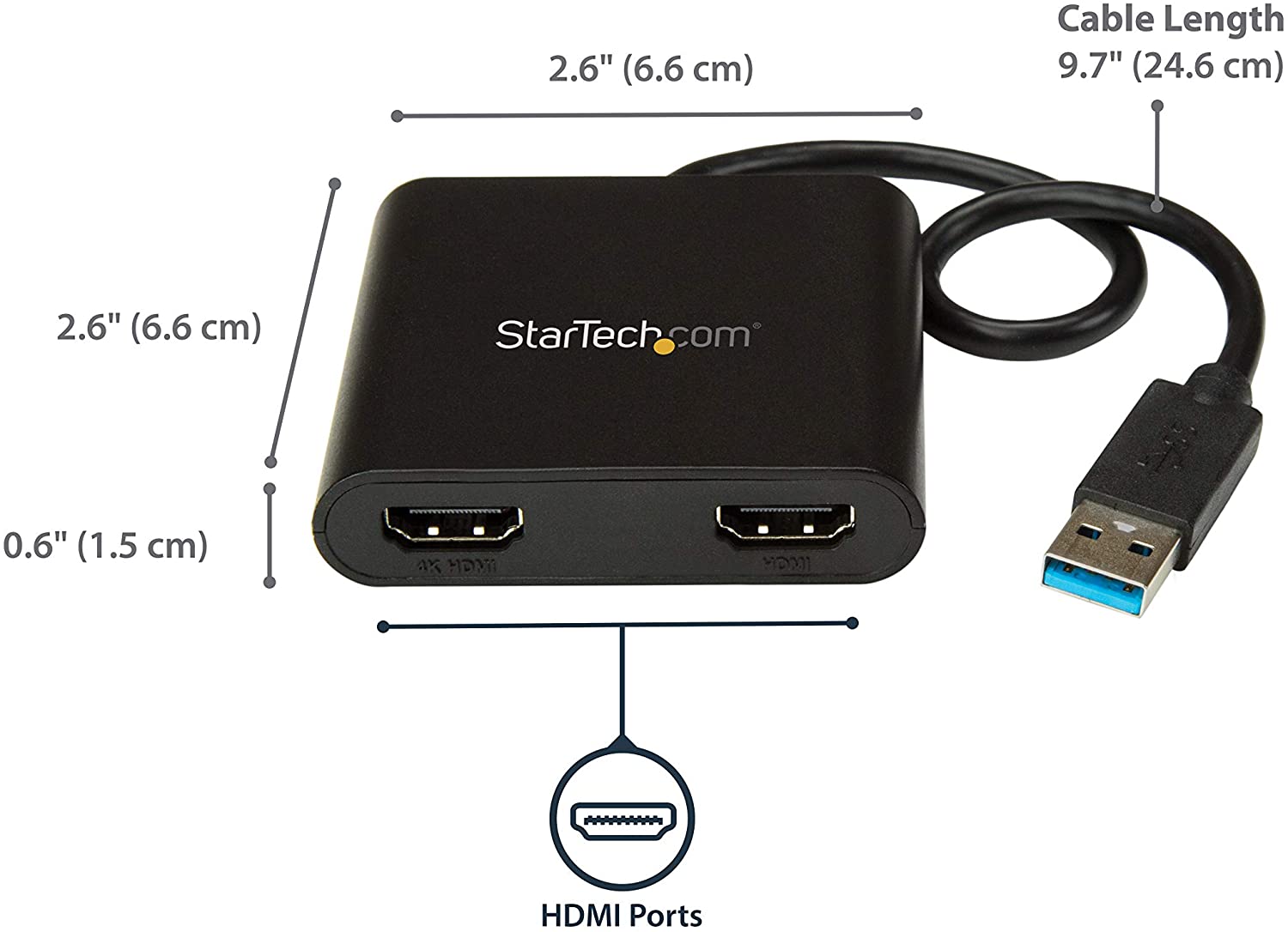 StarTech USB 3.0 to Dual HDMI Adapter 