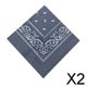 thumbnail image 1 of Paquete de 2-4 pañuelos de algodón con estampado de cachemira, pañuelo para la cabeza de vaquero, diadema para la cabeza, color gris 2 piezas, 1 of 8