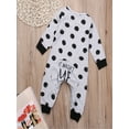 thumbnail image 2 of Gureui Newborn Baby Boy Girl Round Dot Clothes Infant Warm 100% Cotton Outfit Jumpsuit Romper Bodysuit, 2 of 4