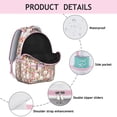 thumbnail image 4 of Cute Cartoon Rose with Dog Bulldog Backpack for School,Cute School Bag,Schoolbag with Adjustable Shoulder Straps & Padded Back,15.3"x11"x7.1".﻿, 4 of 6