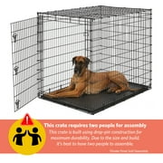 Solutions by MidWest Homes for Pets 54-Inch Drop Pin Crate for Giant Breeds Over 100 lbs, Single Door Dog Crate with Leak-Proof Tray & Secure Latches, Durable Drop Pin Construction
