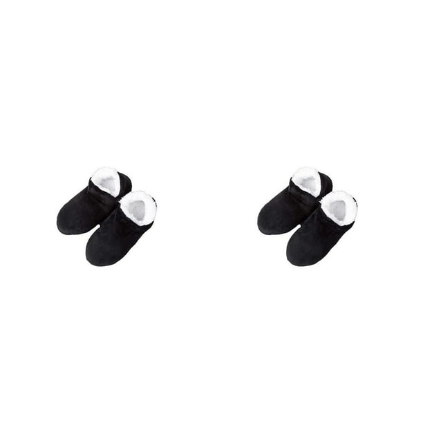 Guardurnaity 1 par de zapatillas gruesas para el hogar de otoño e invierno para hombre, sandalias cálidas para sala de estar y dormitorio, Negro 2piezas