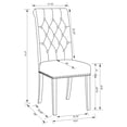 thumbnail image 2 of Alana Fabric Upholstered Dining Side Chair Gray (Set of 2), 2 of 13