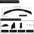 thumbnail image 2 of ELITEWILL Rear High Wing Spoiler Fit for 20-UP Corvette C8 Models Carbon Flash Painted ABS, 2 of 9