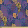 thumbnail image 2 of Ambesonne Leaf Fabric by the Yard Upholstery, Jungle Botanicals at Night, 5 Yards, Quartz Marigold, 2 of 5