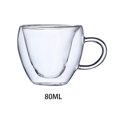 thumbnail image 4 of Taza de agua de viaje en forma de amor, vasos de jugo de fruta de alta resistencia, accesorios de borosilicato, vasos de regalo para beber café Utensilios de cocina En forma de corazón 80ml Bearachild HA062086-01B, 4 of 6