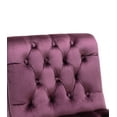 thumbnail image 4 of Upholstered Accent Chair for Living Room, Velvet Tufted Armless Chaise Lounge, Modern Leisure Sofa Chair with Wood Legs for Home Living Room Bedroom Apartment, Purple, 4 of 7