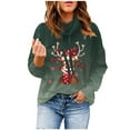 thumbnail image 2 of Mirages Chandails Molletonnés d'Automne pour Femmes, T-Shirt Ample à Manches Longues pour Femmes, Blouse à Col Rond, Hauts Décontractés, 2 of 4