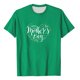 thumbnail image 4 of Blusas de Manga Corta para las Mujeres Imprimir Cuello Redondo, Camiseta Casual para Primavera Verano Diario, 4 of 4