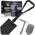 thumbnail image 1 of Pala de supervivencia plegable RHINO USA con púa, herramienta de atrincheramiento de estilo militar de acero al carbono resistente para todoterreno, camping, jardinería, playa, excavación de tierra, a, 1 of 5