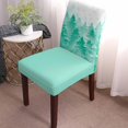 thumbnail image 2 of Chair Covers for Dining Room Set of 4,Christmas Pink Xmas Tree Forest Stretch Seat Protector Removable Washable Chairs Slipcovers for Kitchen Banquet Wedding Hotel,Golden Winter Snowflakes White, 2 of 6
