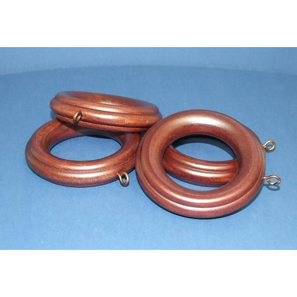 Drapery Ring w/Eyelet Kirsch Wood Trends 2" Mahogany Walmart