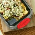 thumbnail image 4 of NutriChef 6-Piece Nonstick Bakeware Set Carbon Steel Baking Tray W/ Heat safe Red Silicone Handles, 4 of 7