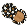 thumbnail image 2 of Renewold Cute Ghost Pumpkin Round Stool Slipcover Stretch Bar Stool Cover 14-16 Inch Pub Counter Stool Chair Slipcover Vanity Seat Cushion Protector Halloween Home Decor, 2 of 6