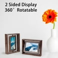 2 Pack 4x6 Rustic Rotating Floating Picture Frames, Photo Frames for