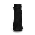 thumbnail image 3 of Unique Bargains Bottines à Talon Épais à Bout Rond à Fermeture Éclair pour Femmes, 3 of 7