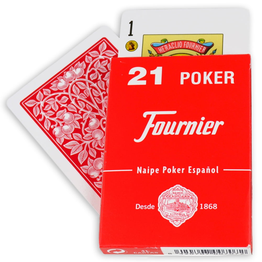 Deck of 43 Fournier Spanish Poker 21 Playing Cards Tuck Case Baraja