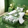 thumbnail image 2 of meiyoeat Kids Camper Twin Sheets For Boys,Green A Alphabet Bedding,3 Pieces,1 Fitted Sheet and 1 Pillowcase, 2 of 6