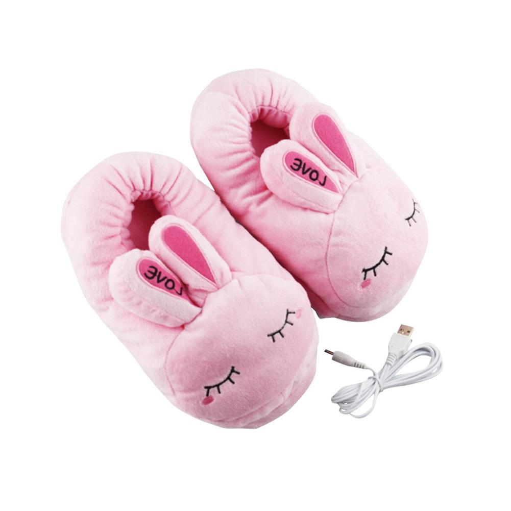 Details about / Electric USB Warmer Foot Shoe Plush Slipper Feet Heat Washable Winter Sock Shoes